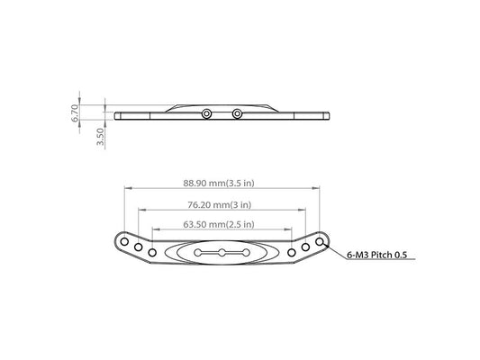 MKS 8MM X8 双臂偏位 M3 L2.5/3/3英寸 金属舵机臂 (O0002015-12)
