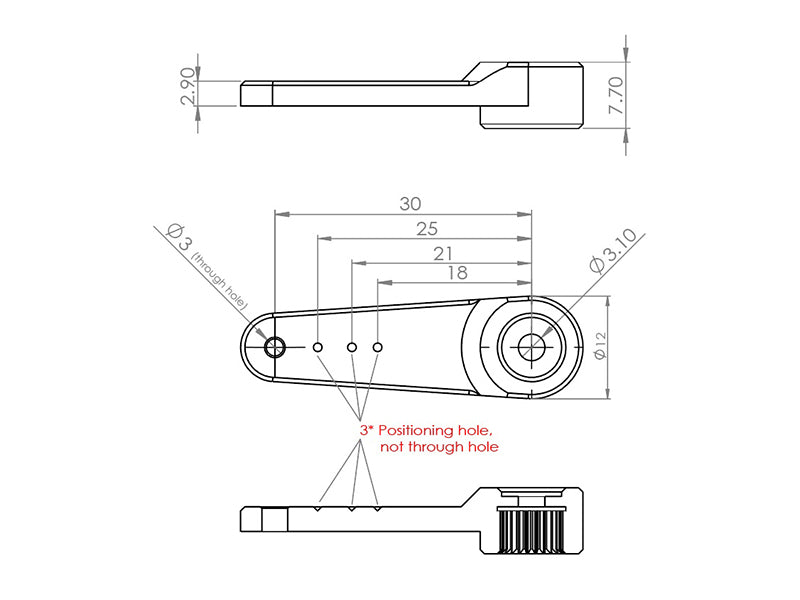 MKS Ø8MM METAL SINGLE HORN PACK L:30MM (O0002015-5)