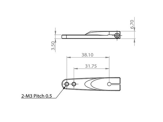 MKS 8MM X8 M3 L1.25/1.5英寸 金属舵机臂 (O0002015-8)