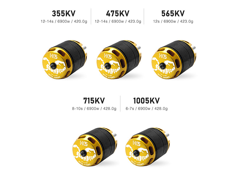 SCORPION HK5-4030-1005/715/565/475/355KV MOTORS (HK5-4030)