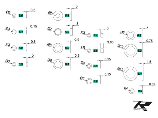 SHIM AND WASHER SET (TR507-620)