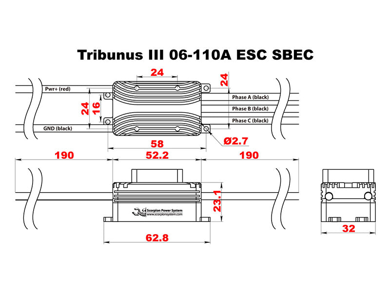 SCORPION TRIBUNUS III 06-110A ESC SBEC (TRI-3-06-110)