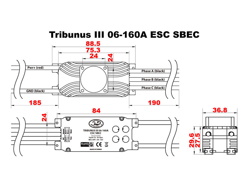 SCORPION TRIBUNUS III 06-160A ESC SBEC (TRI-3-06-160)