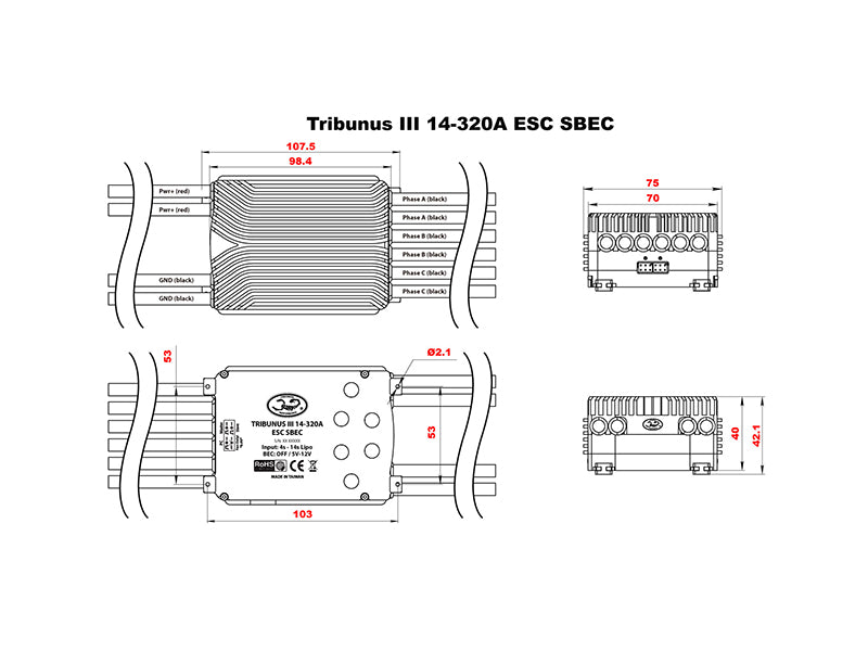 SCORPION TRIBUNUS III 14-320A ESC SBEC (TRI-3-14-320)