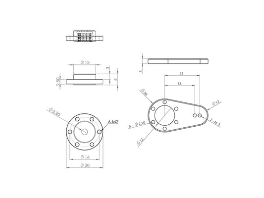 MKS 8MM X8 M2 L18/21 组合式金属舵机臂 (O0002015-2)