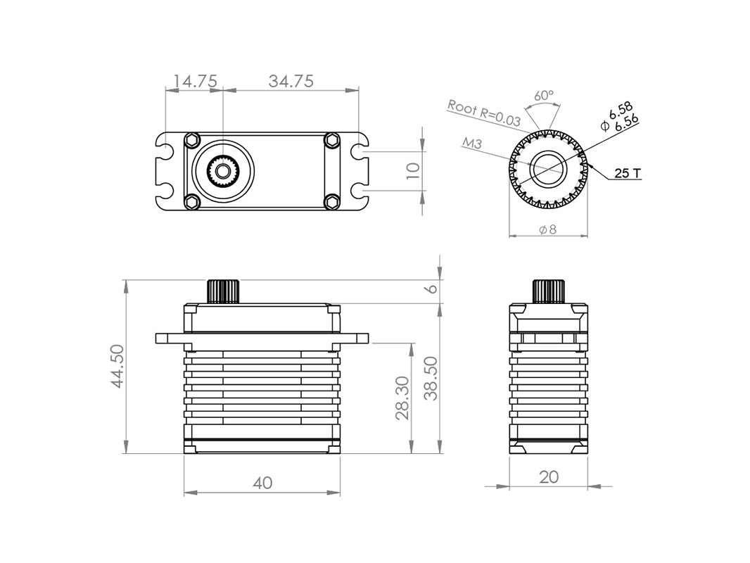 MKS X8 HBL880 BRUSHLESS TAIL SERVO (S0010010)