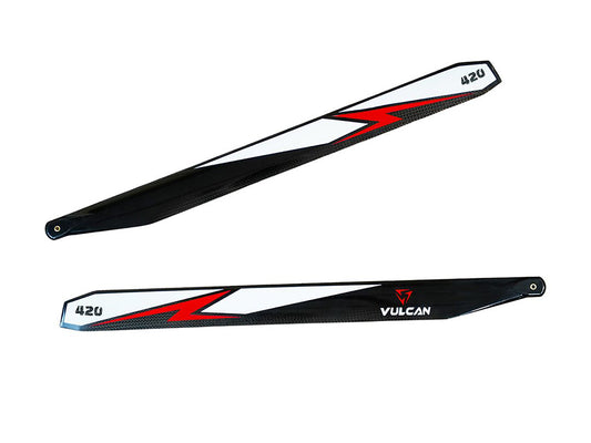 VULCAN ROTOR PRECISION MAIN BLADES 420MM RED (VMB-420R)