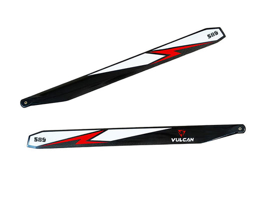 VULCAN ROTOR PRECISION MAIN BLADES 589MM RED (VMB-589R)