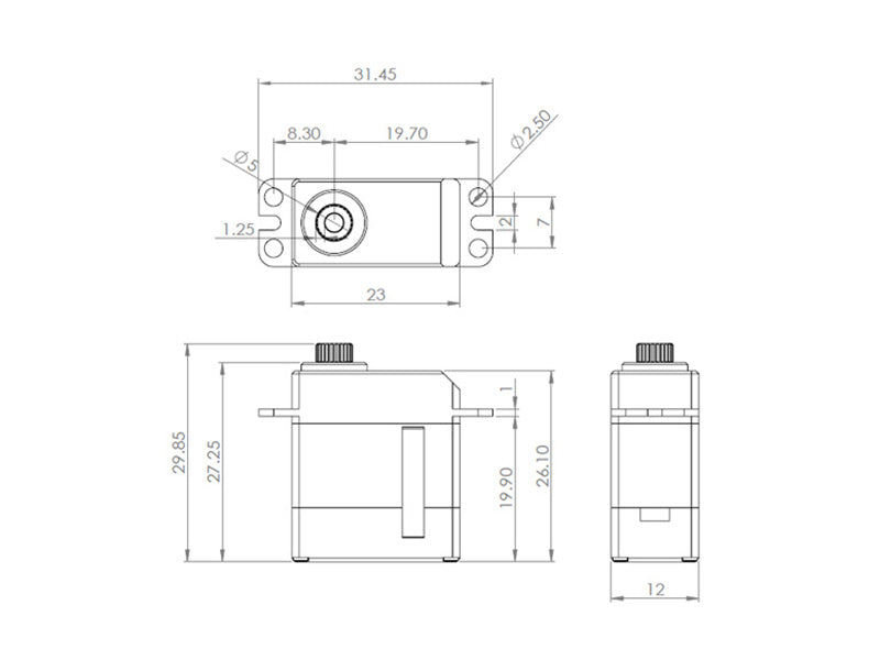MKS DS95I MICRO TAIL SERVO (S0017002)